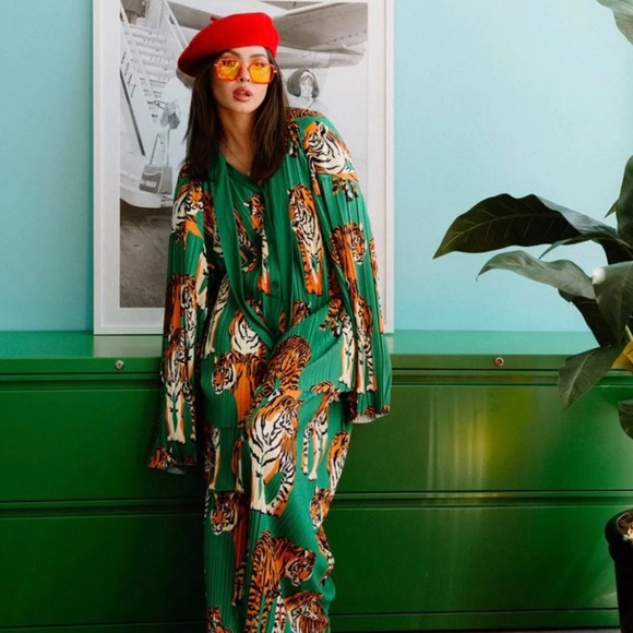 Dressed in LALA Pleated Set in Tiger Tales - Picture 1 of 6